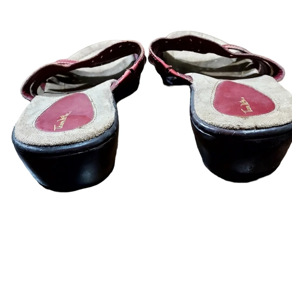 Thom McAn Shoes Sandals 11w Red Footwear Open Toe Comfort. 1.5